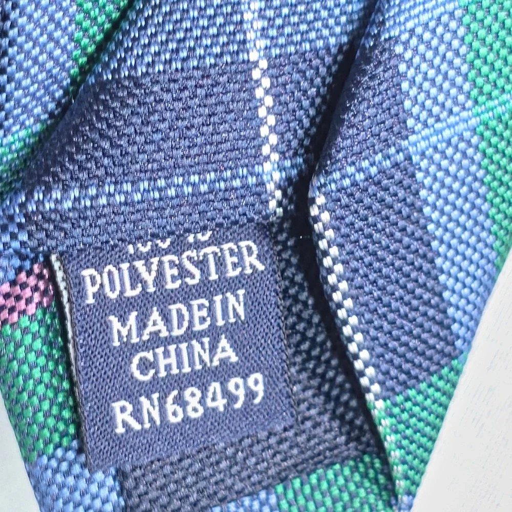 Club Room Mens Tie OS Mint Wheaton Plaid Classic Quiet Luxury Necktie NWT